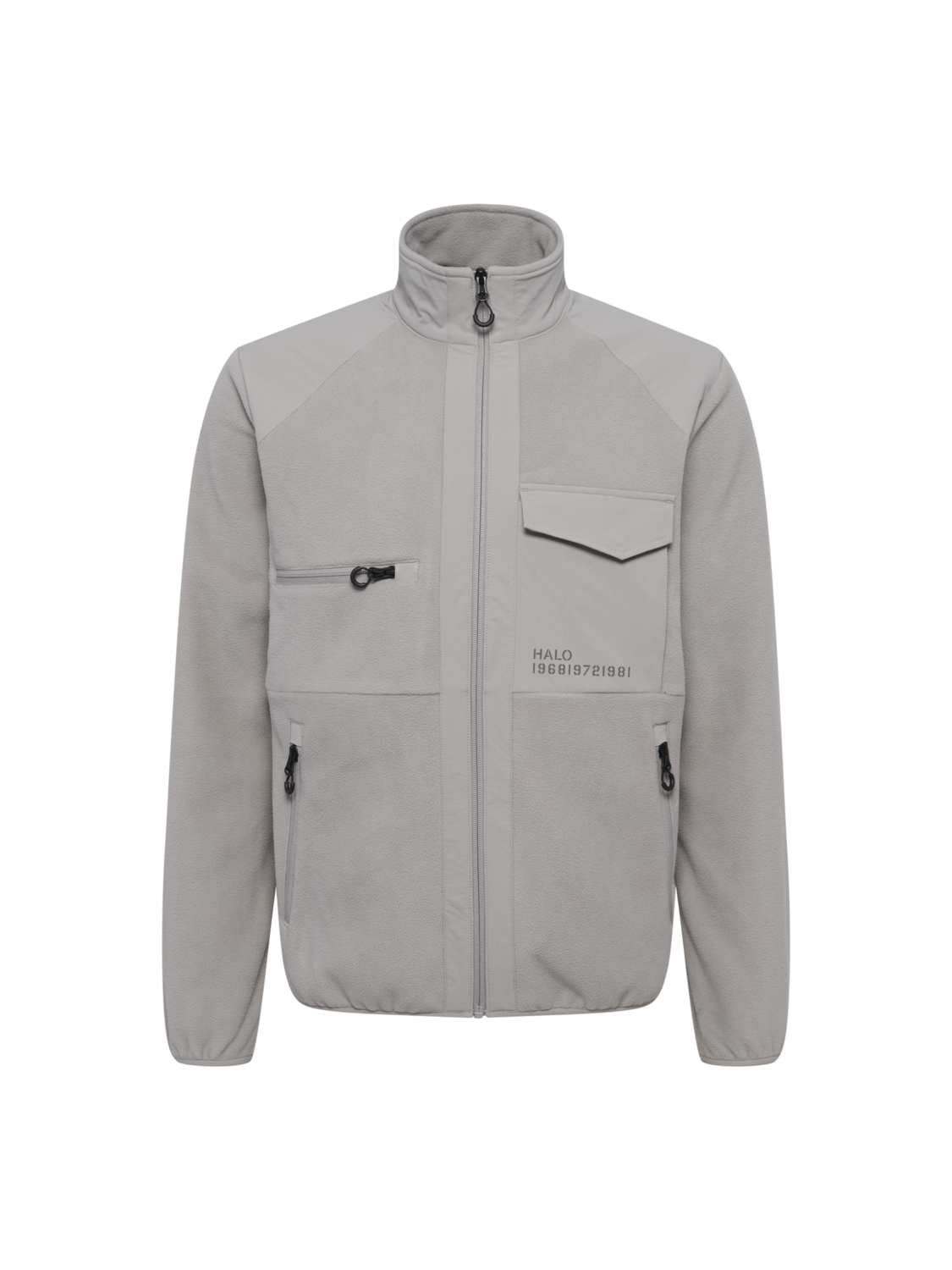 HALO PANELED FLEECE JACKET, MOURNING DOVE, packshot