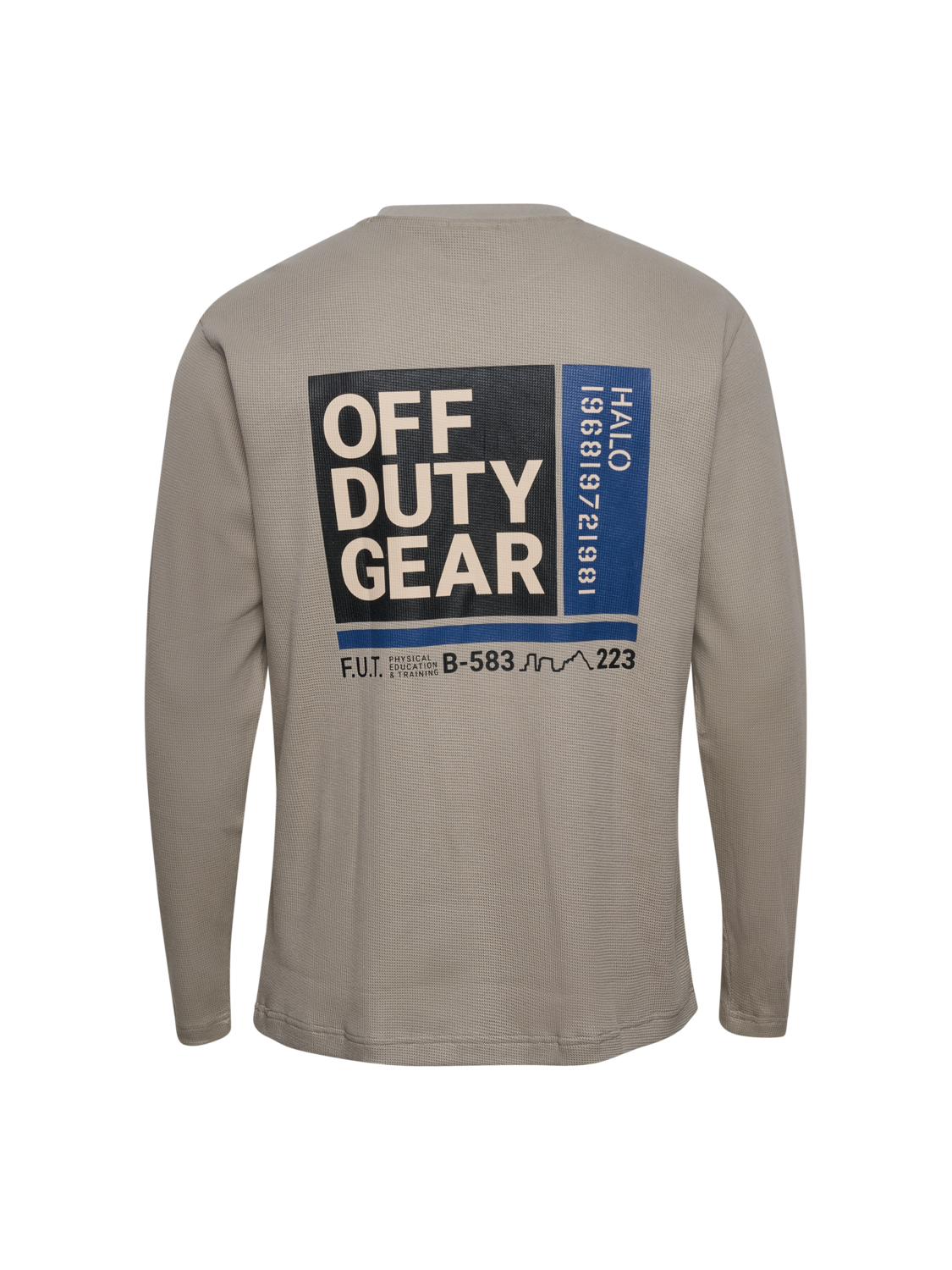 HALO GEAR WAFFLE L/S T-SHIRT 01, MOURNING DOVE, packshot