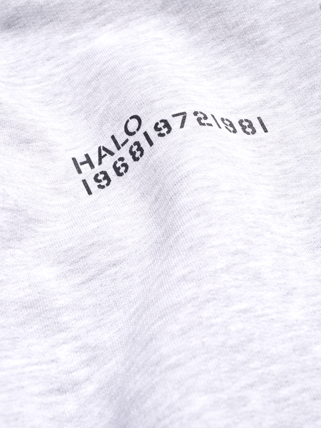 HALO COTTON CREW, LT GREY MELANGE, packshot